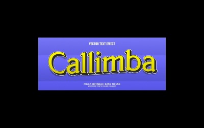 Callimba Vollständig editierbarer Vektor-3D-Texteffekt