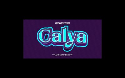 Calya helt redigerbar vektor 3D-texteffekt