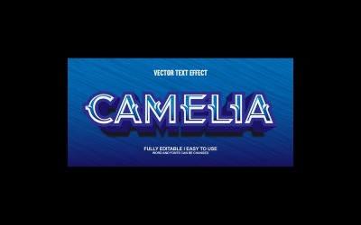 Camelia helt redigerbar vektor 3D-texteffekt