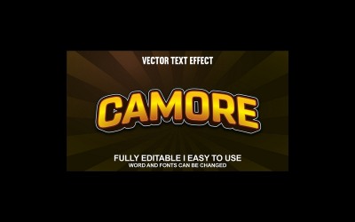 Camore helt redigerbar vektor 3D-texteffekt