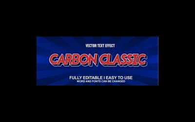 Carbon Classic helt redigerbar vektor 3D texteffekt