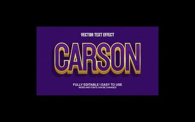 Carson helt redigerbar vektor 3D-texteffekt