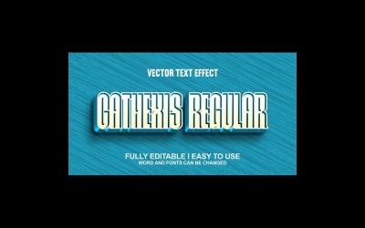 Cathexis Regular Fullt redigerbar vektor 3D-texteffekt