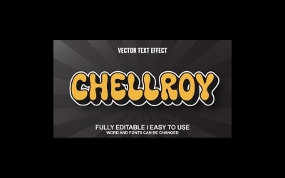 Chellroy helt redigerbar vektor 3D-texteffekt