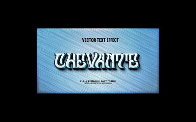 Chevante helt redigerbar vektor 3D-texteffekt