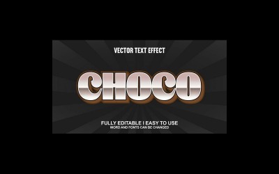 Choco Bold helt redigerbar vektor 3D-texteffekt