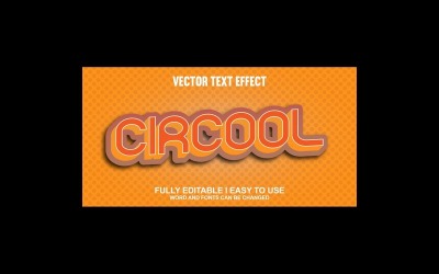Circool helt redigerbar vektor 3D-texteffekt