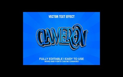 Clameron helt redigerbar vektor 3D-texteffekt