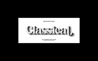Classical Fully Editable Vector 3D Text Effect