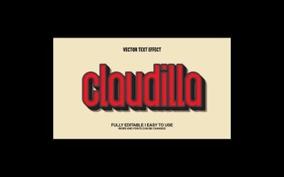 Claudilla Fully Editable Vector 3D Text Effect