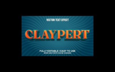Claypert helt redigerbar vektor 3D texteffekt
