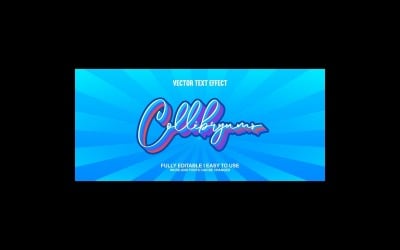 Collibryums Fully Editable Vector 3D Text Effect