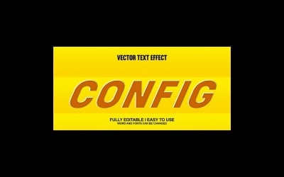 Config Fully Editable Vector 3D Text Effect