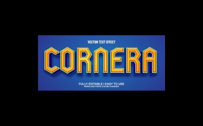 Cornera helt redigerbar vektor 3D texteffekt