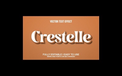 Crestelle helt redigerbar vektor 3D-texteffekt