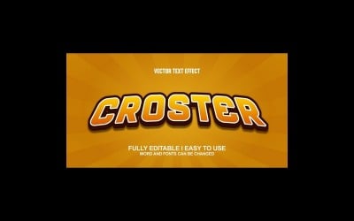 Croster Fully Editable Vector 3D Text Effect