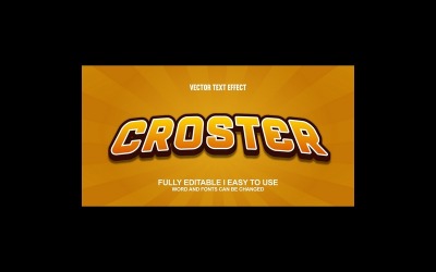 Croster helt redigerbar vektor 3D-texteffekt