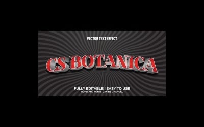 Cs Botanica Fully Editable Vector 3D Text Effect