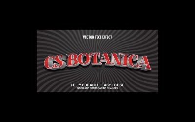 Cs Botanica helt redigerbar vektor 3D-texteffekt