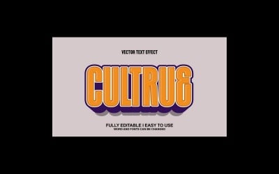 Cultrue Fully Editable Vector 3D Text Effect