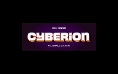 Cyberion helt redigerbar vektor 3D-texteffekt