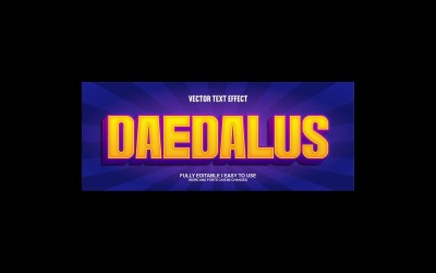Daedalus helt redigerbar vektor 3D-texteffekt