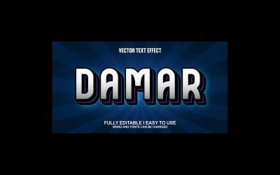 Damar Fully Editable Vector 3D Text Effect