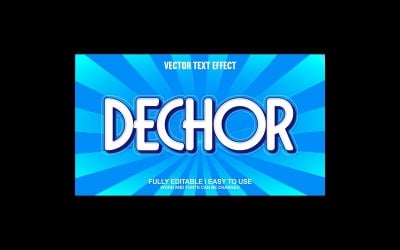 Dechor Fully Editable Vector 3D Text Effect