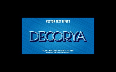 Decorya helt redigerbar vektor 3D-texteffekt