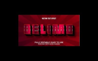 Delimo Fully Editable Vector 3D Text Effect