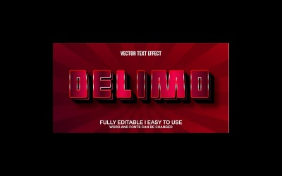 Delimo helt redigerbar vektor 3D-texteffekt