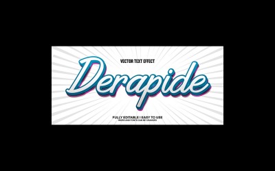 Derapide helt redigerbar vektor 3D-texteffekt