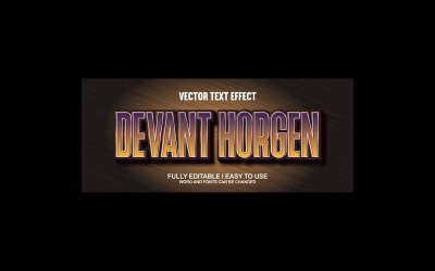 Devant Horgen helt redigerbar vektor 3D-texteffekt