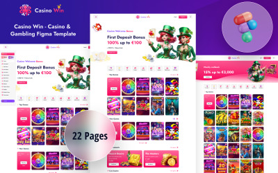 Casino Win - Casino &amp;amp; Gambling Figma Template