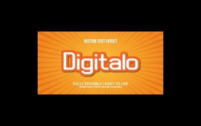 Digitalo helt redigerbar vektor 3D-texteffekt