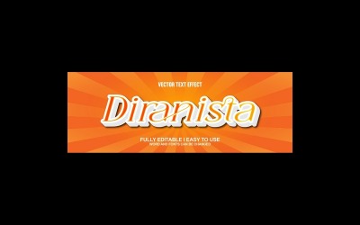 Diranista helt redigerbar vektor 3D-texteffekt