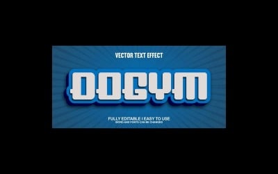 Dogym helt redigerbar vektor 3D-texteffekt