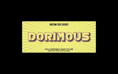 Dorimous helt redigerbar vektor 3D texteffekt