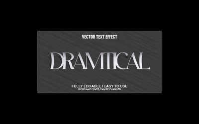 Dramtisk helt redigerbar vektor 3D-texteffekt