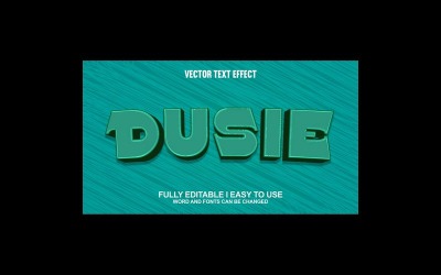 Dusie W pełni edytowalny wektorowy efekt tekstowy 3D