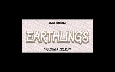 Earthlings Fully Editable Vector 3D Text Effect