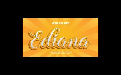 Ediana helt redigerbar vektor 3D-texteffekt
