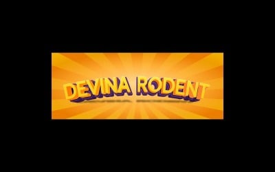 Efecto de texto 3D vectorial totalmente editable de Devina Rodent