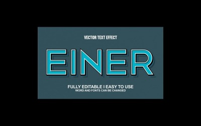 Einer helt redigerbar vektor 3D-texteffekt