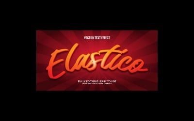 Elastico Fully Editable Vector 3D Text Effect