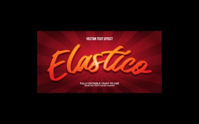 Elastico W pełni edytowalny wektorowy efekt tekstowy 3D