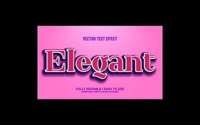 Elegant Fully Editable Vector 3D Text Effect