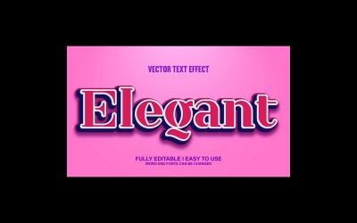 Elegant helt redigerbar vektor 3D-texteffekt
