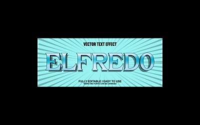 Elfredo Fully Editable Vector 3D Text Effect