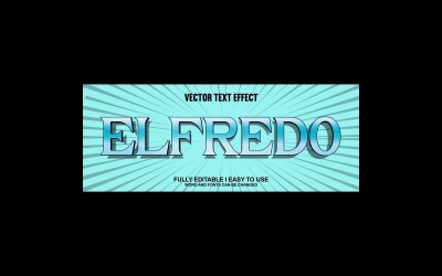 Elfredo helt redigerbar vektor 3D-texteffekt